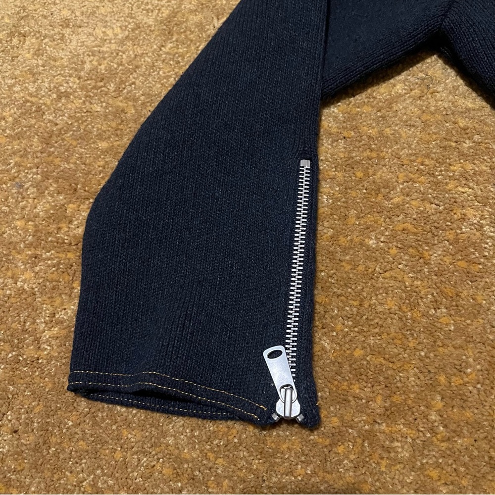 Zara Cropped Knit Biker Jacket - Picture 5 of 6